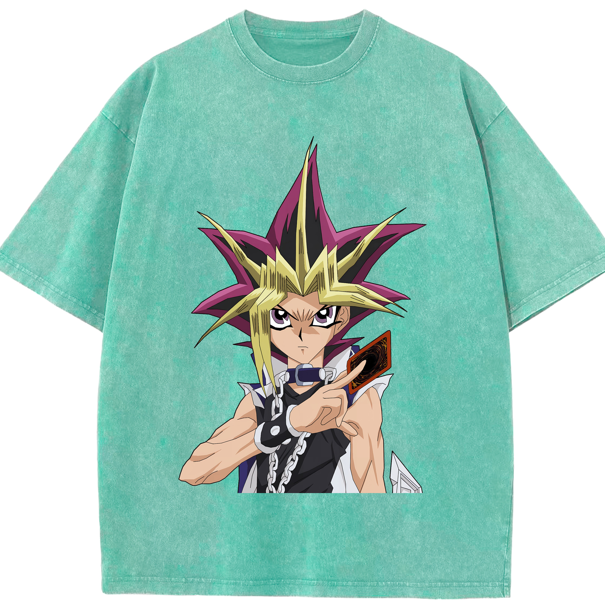 （画像用） 遊☆戯☆王 Yu-Gi-Oh! 綿100% ヴィンテージ風 半袖Tシャツ（フロントプリント）